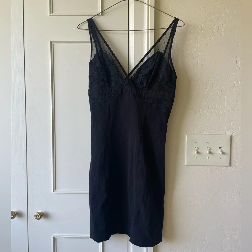 NWOT Free People Intimately Kira Dress Little Black Lace Dress Size S